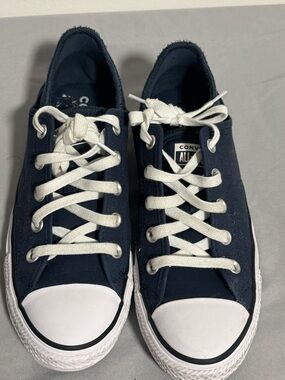 Converse All Star Lace Up Canvas Navy Blue Low Top Sneakers | Slip On size 7.5